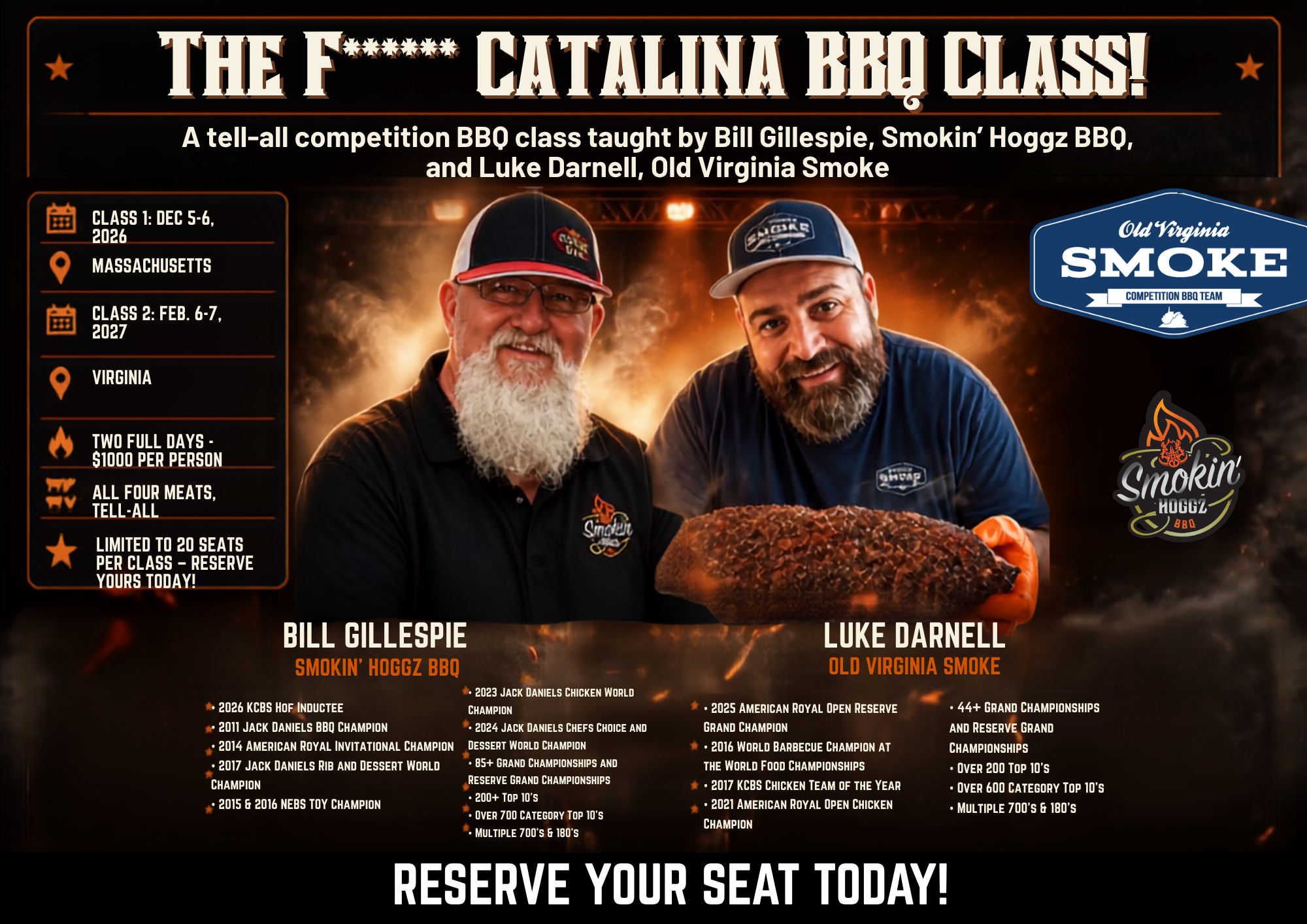 VA - Smokin' Hoggz and Old Virginia Smoke Tell-all Competition BBQ Class – Virginia